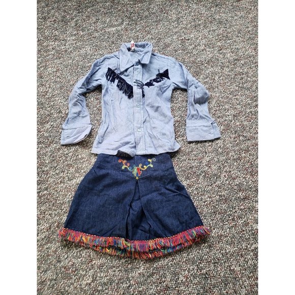 70s Girl's Western‎ Skirt Set - Picture 1 of 6